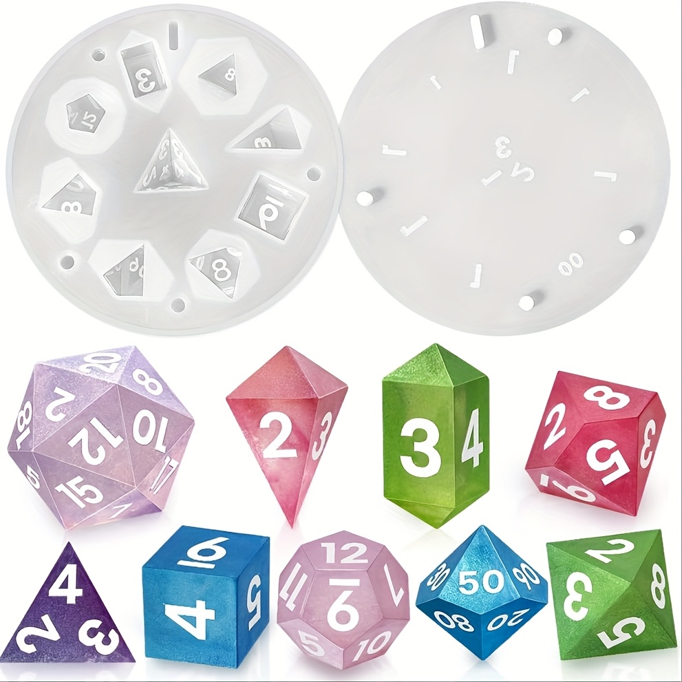Resin Art Tools - 1setsilicone resin die molds ，7-cavity sharp