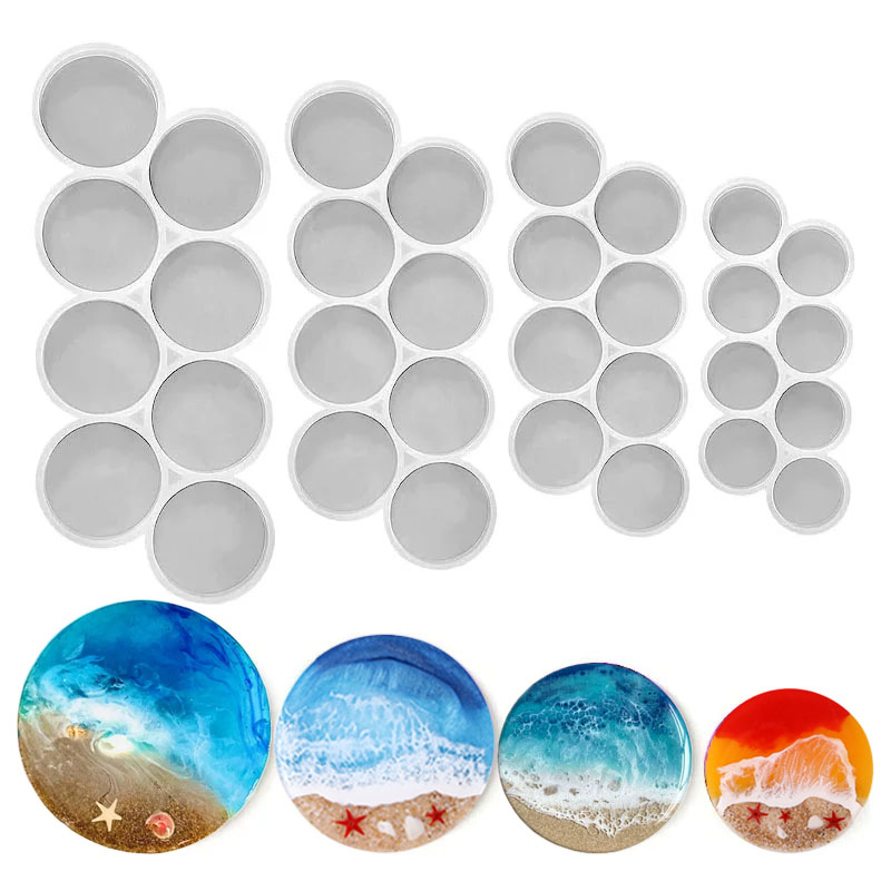 Resin Art Tools - 1.25-2 inch Circle Grip Round Silicone