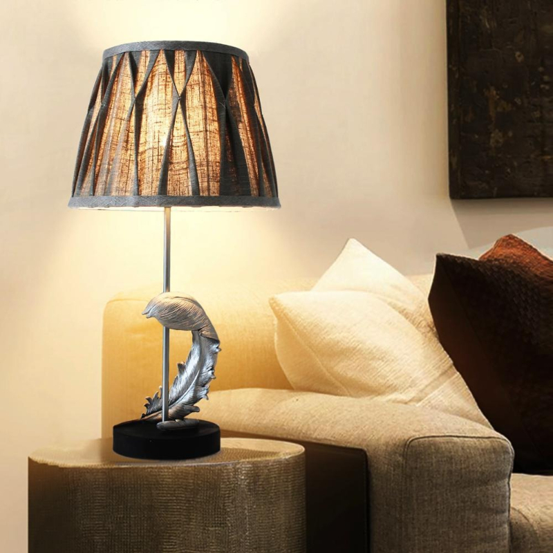 Resin Art Floor Design - Creative Resin Feather Base LED Floor