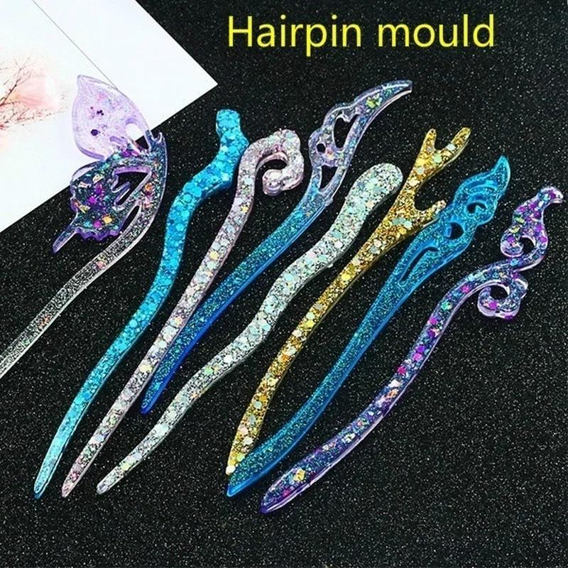 Resin Art Tools - New Transparent Hairpin Silicone Special Mould