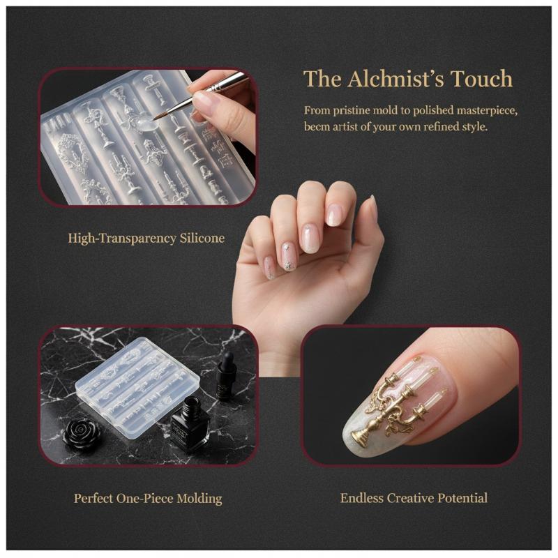 Resin Art Templates Free - 3D Silicone Flower Nail Mold Lily