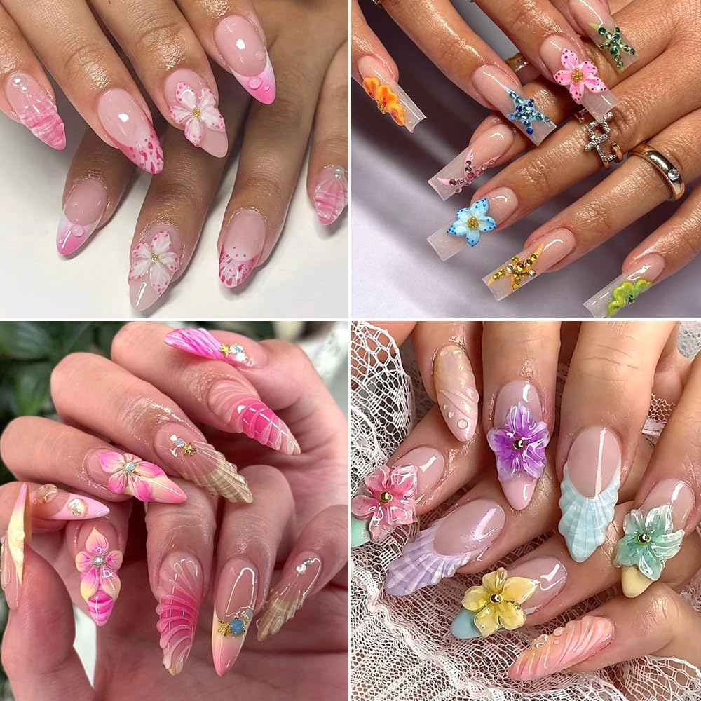 3D Flowers Nail Mold DIY Silic - Resin Art Templates Free recension och pris