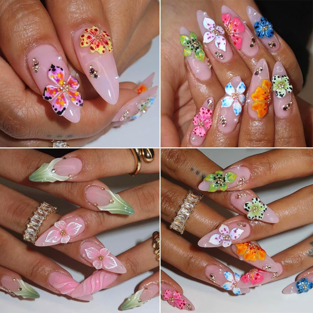 3D Flowers Nail Mold DIY Silic - Resin Art Templates Free recension och pris