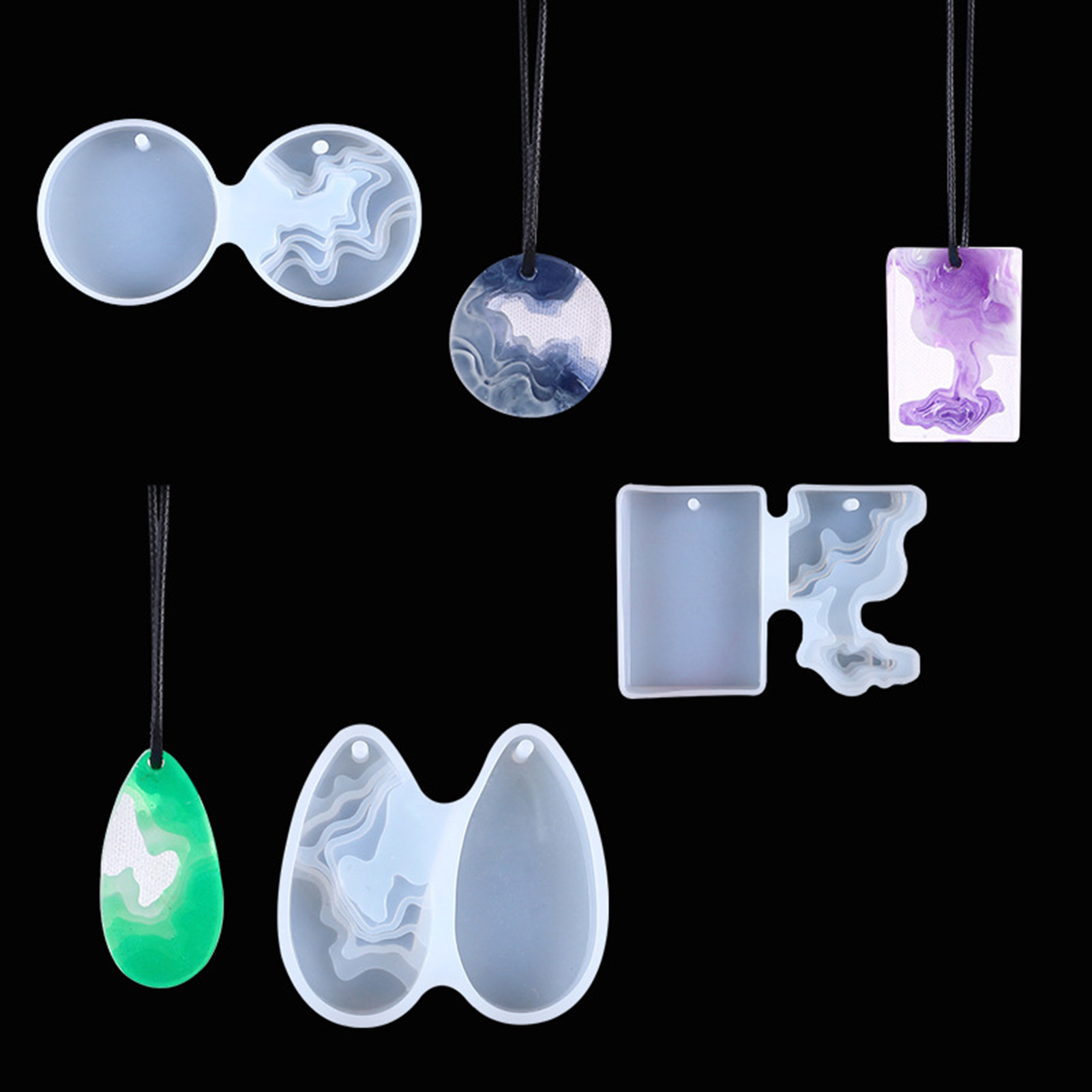 3pcs DIY Crystal Mold Set Roun - Resin Art Geode recension och pris