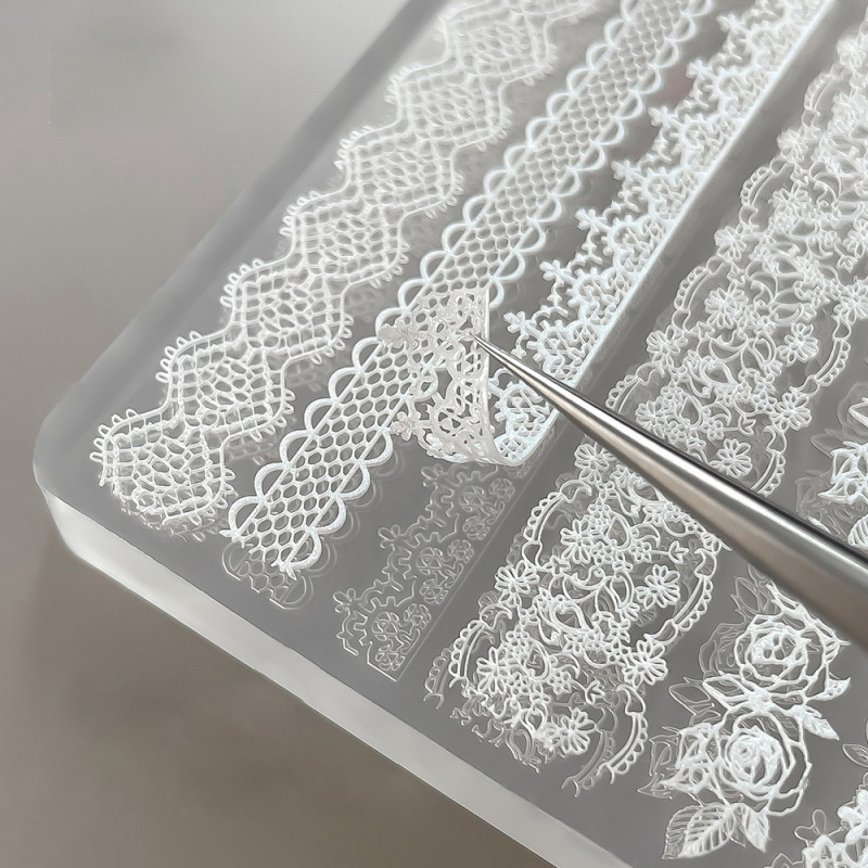 1pc Lace 3D Silicone Nail Mold - Resin Art Templates Free recension och pris