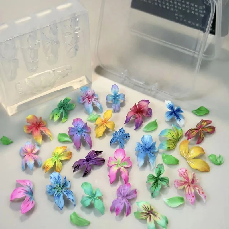 3D Flowers Nail Mold DIY Silic - Resin Art Templates Free recension och pris