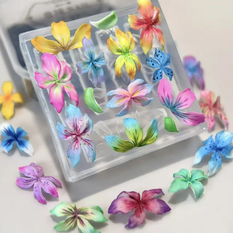 3D Flowers Nail Mold DIY Silic - Resin Art Templates Free recension och pris