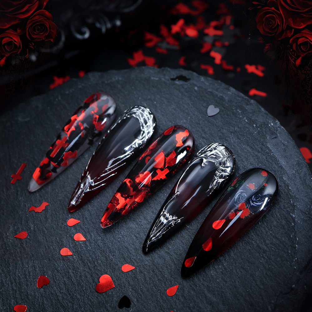 Halloween Nail Sequins 5g –Bat - Mica Flake Resin recension och pris