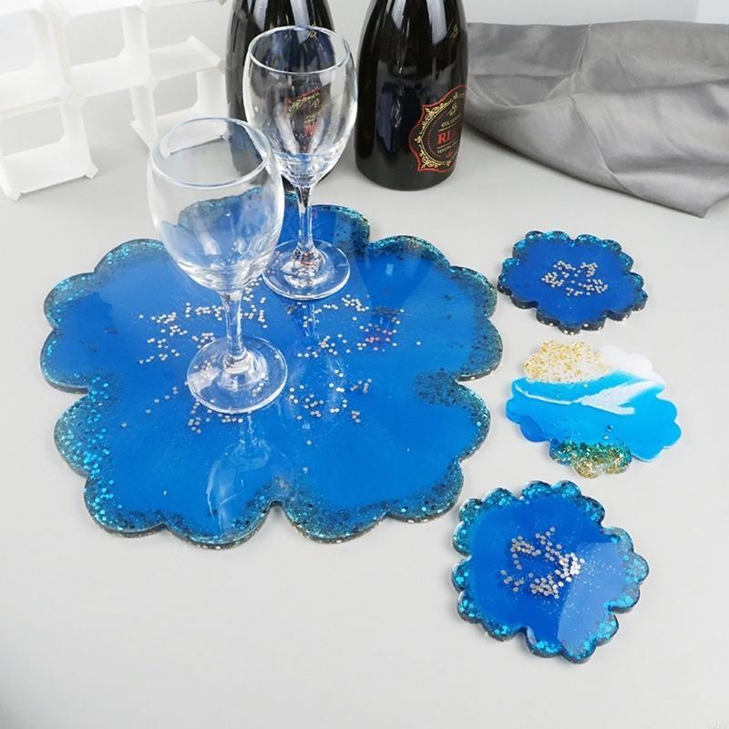 5Pieces Large Flower Resin Mol - Resin Art Geode recension och pris