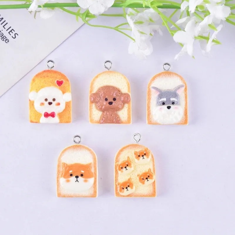 10Pcs Cute Toast Dog Resin Pen - Resin Art Earrings recension och pris