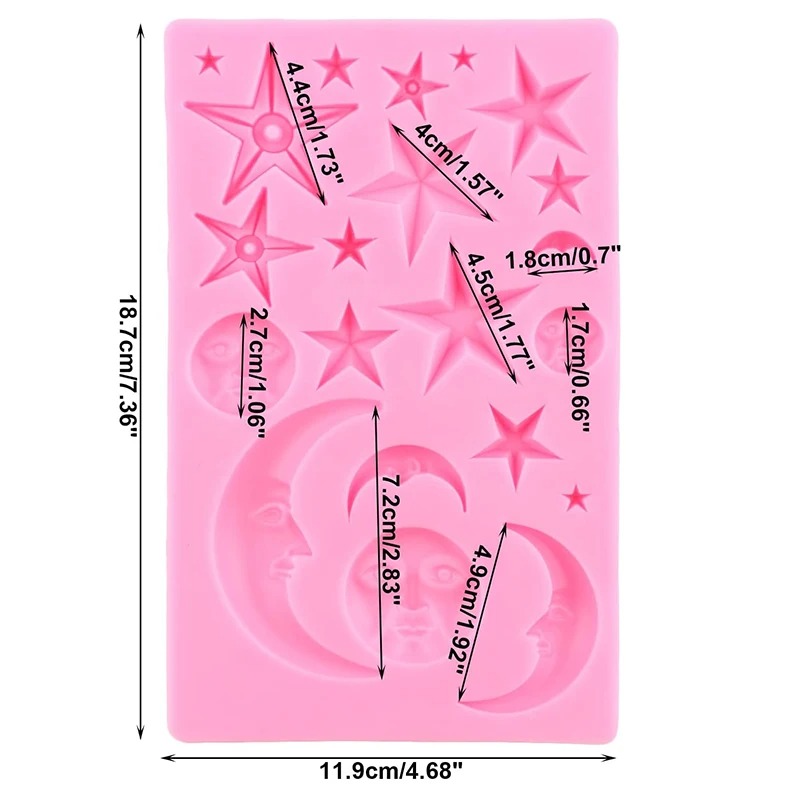 Sun Face Moon Stars Polymer Cl - Resin Art Tools recension och pris