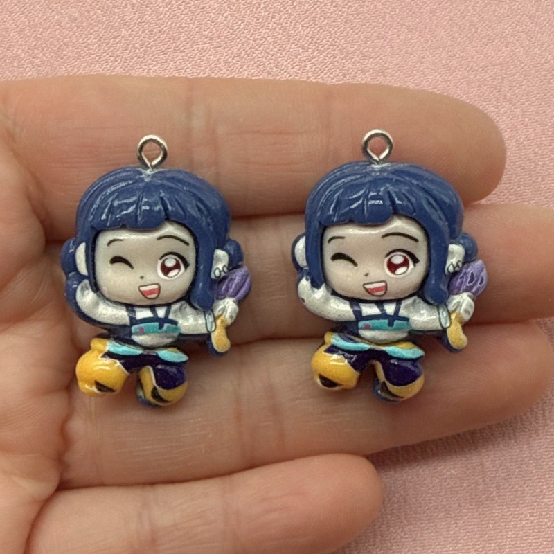 10pcs resin cartoon pendant, D - Resin Art Earrings recension och pris