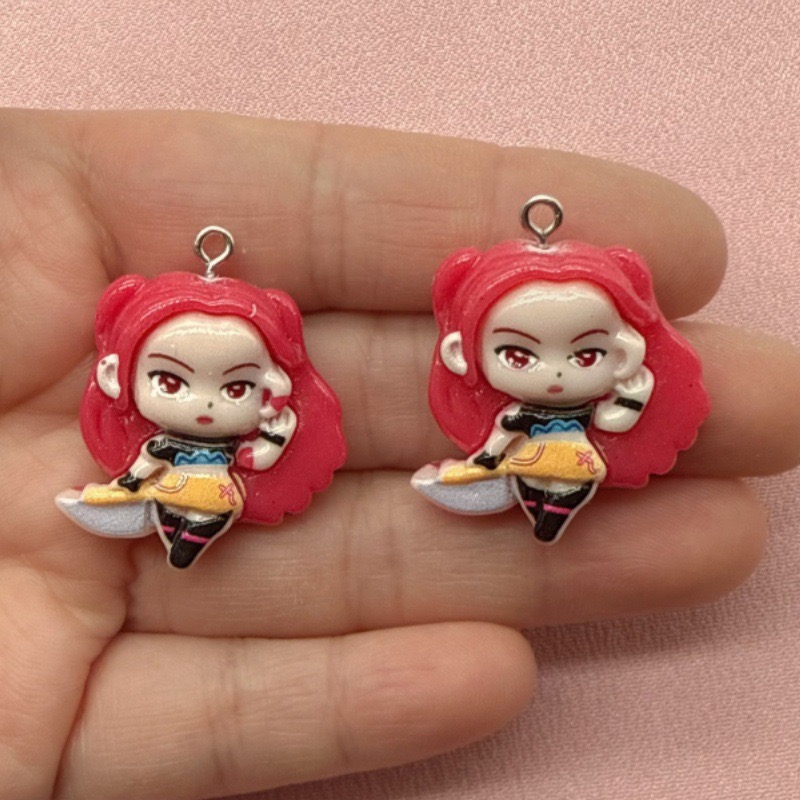 10pcs resin cartoon pendant, D - Resin Art Earrings recension och pris