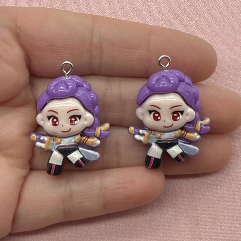 10pcs resin cartoon pendant, D - Resin Art Earrings recension och pris