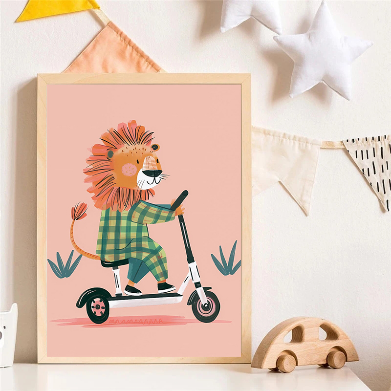 Dog Airplane Lion in Car Anima - Resin Art On Canvas recension och pris