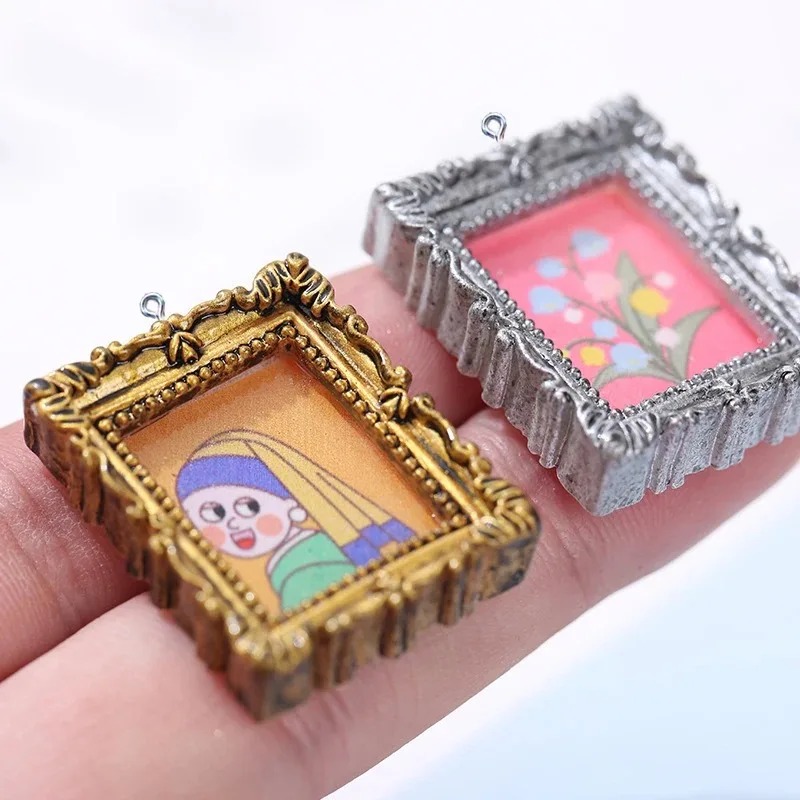 10Pcs Flatback Cabochon Vintag - Resin Art Earrings recension och pris