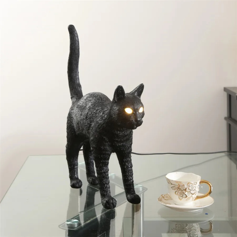 Nordic cat Table Lamp Resin an - Resin Art Floor Design recension och pris