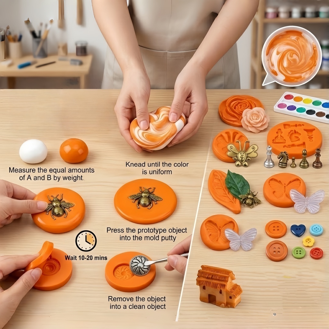 Silicone Putty DIY Crafting Se - Resin Art Tools recension och pris