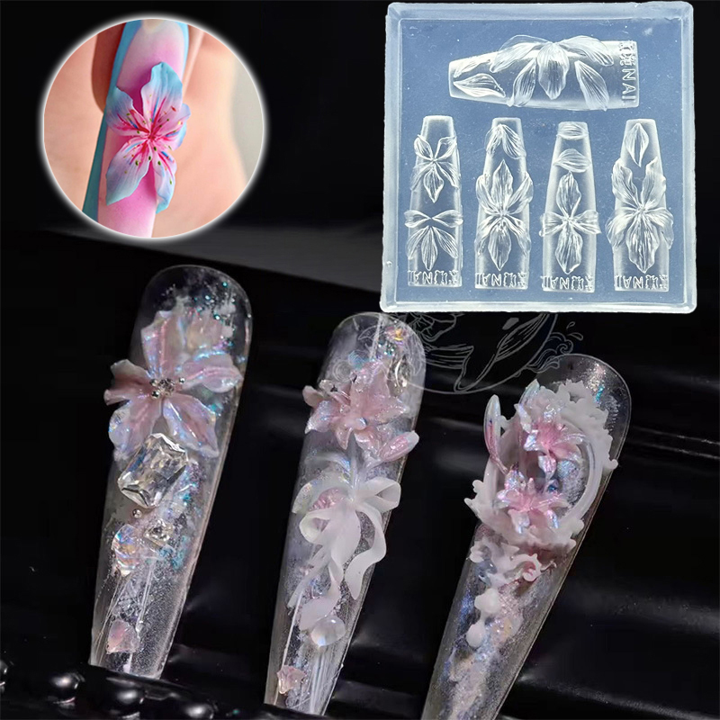 Z. 3D Flowers Nail Mold DIY Si - Resin Art Templates Free recension och pris
