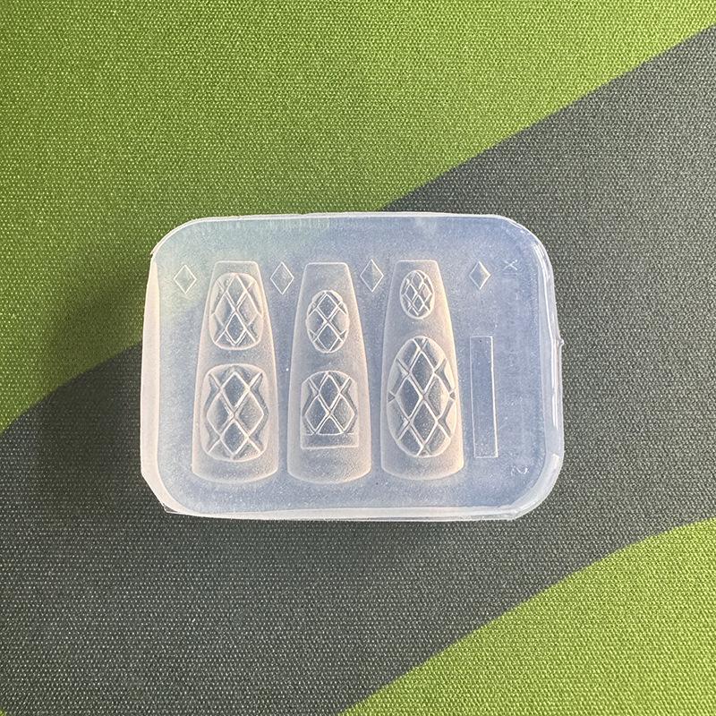 Silicone Nails Mold Plaid Bow  - Resin Art Templates Free recension och pris