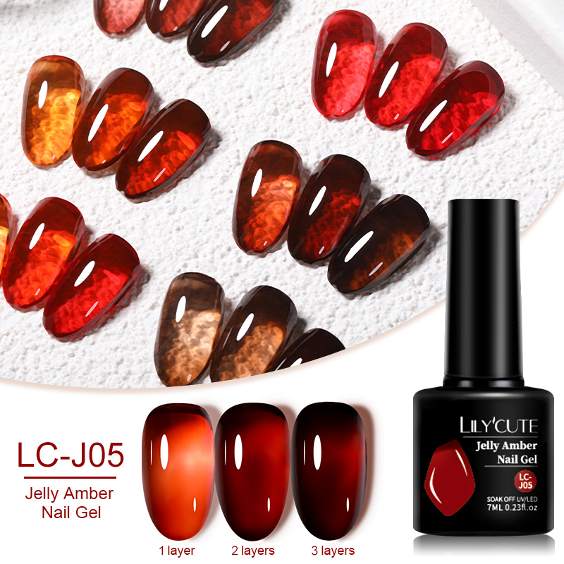 LILYCUTE 7ML Jelly Amber Gel N - Resin Dye Opaque recension och pris