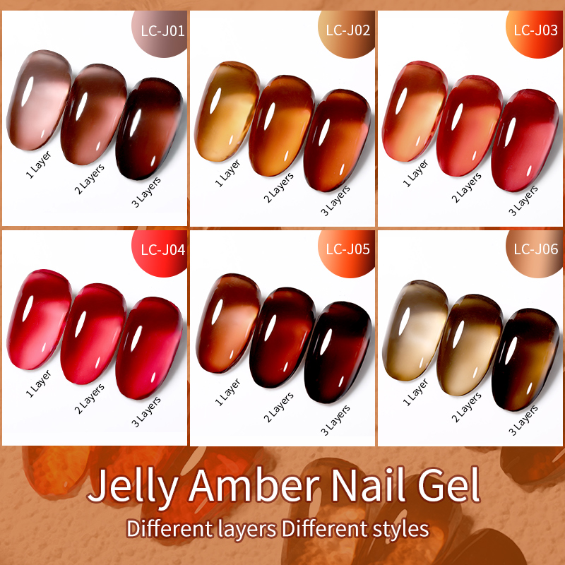 LILYCUTE 7ML Jelly Amber Gel N - Resin Dye Opaque recension och pris
