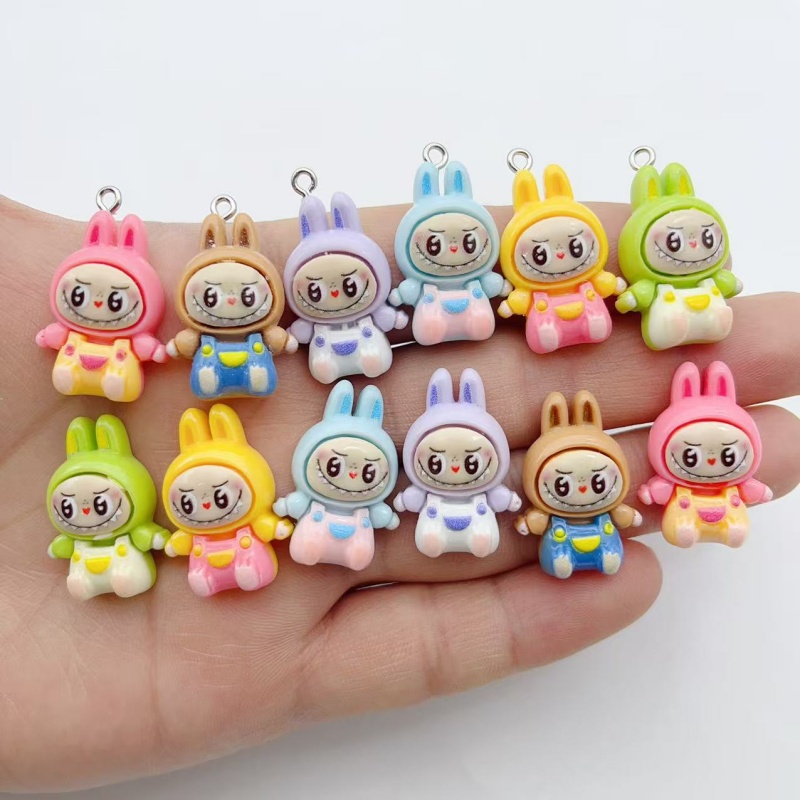10Pcs Kawaii Rabbit Strawberry - Resin Art Earrings recension och pris