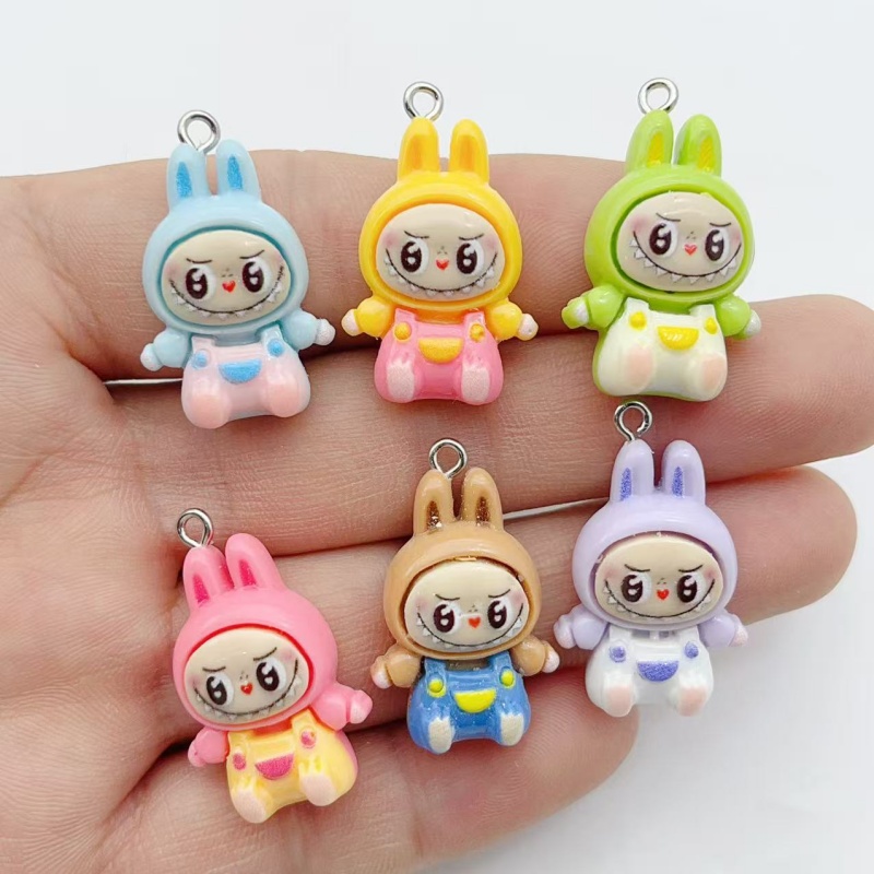 10Pcs Kawaii Rabbit Strawberry - Resin Art Earrings recension och pris