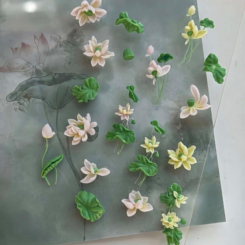 Flowers Series 3D Curved Nail  - Resin Art Templates Free recension och pris
