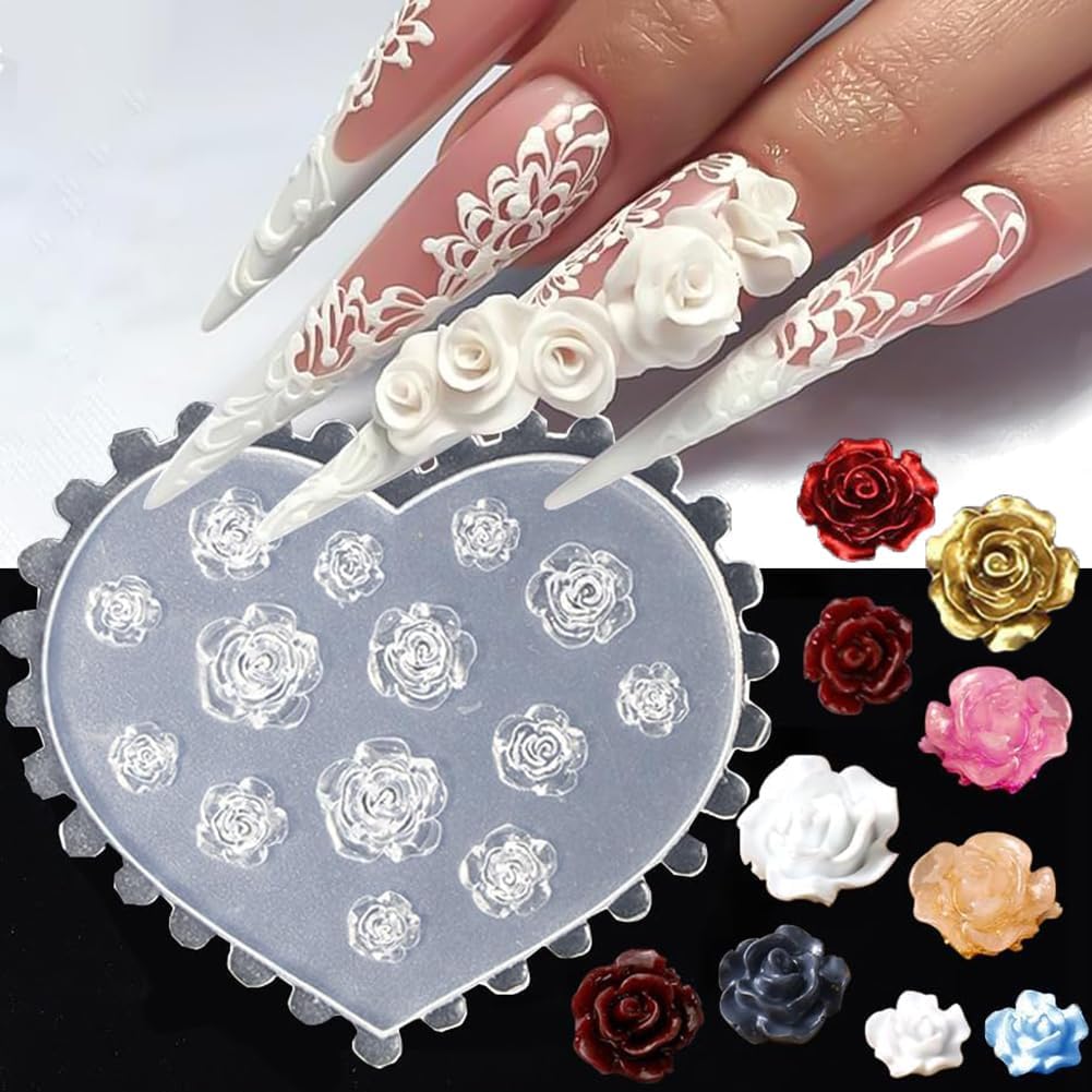 3D Flower Nail Molds Silicone  - Resin Art Templates Free recension och pris