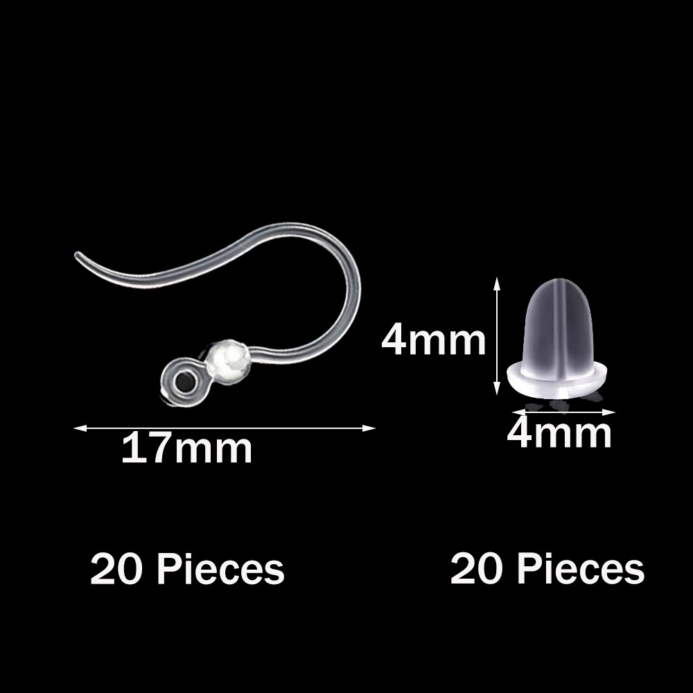 40pcs Clear Plastic Earring Ho - Resin Art Earrings recension och pris