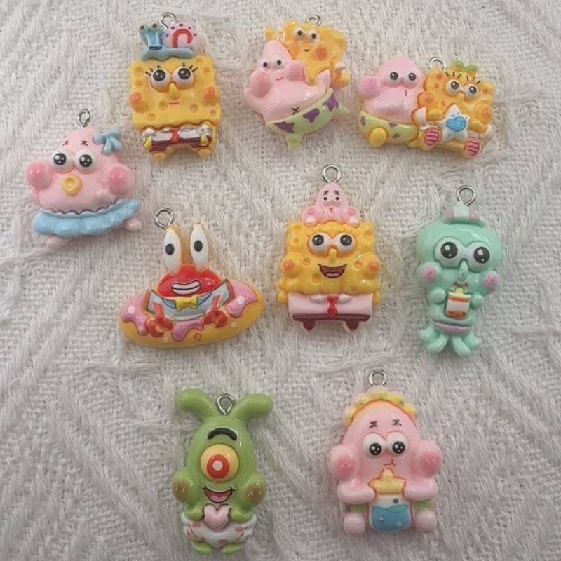 10pcs cartoon resin pendant, D - Resin Art Earrings recension och pris