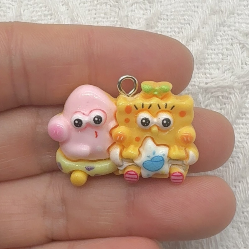 10pcs cartoon resin pendant, D - Resin Art Earrings recension och pris