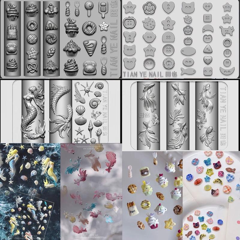 3D Soft Silicone Nail Ocean Me - Resin Art Templates Free recension och pris