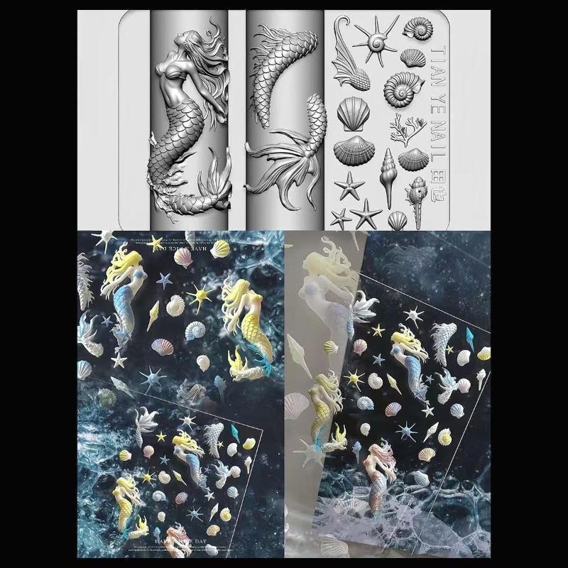 3D Soft Silicone Nail Ocean Me - Resin Art Templates Free recension och pris