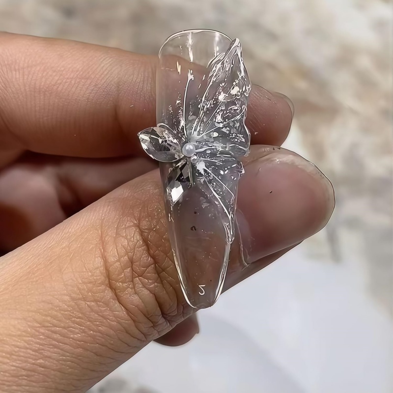3D Butterfly Flower Gel Nail A - Resin Art Templates Free recension och pris