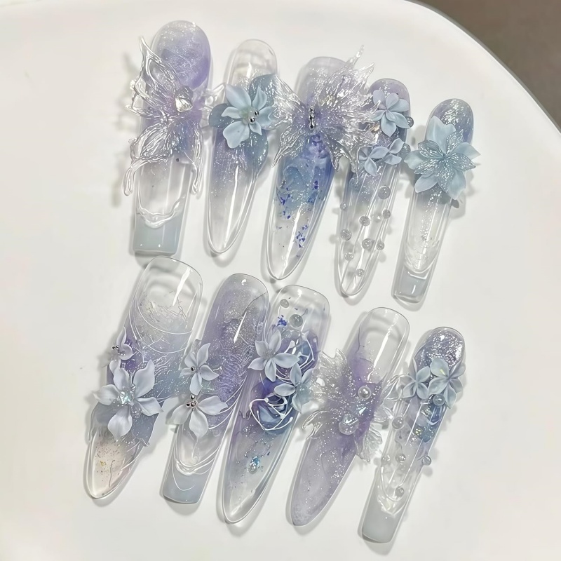 3D Butterfly Flower Gel Nail A - Resin Art Templates Free recension och pris
